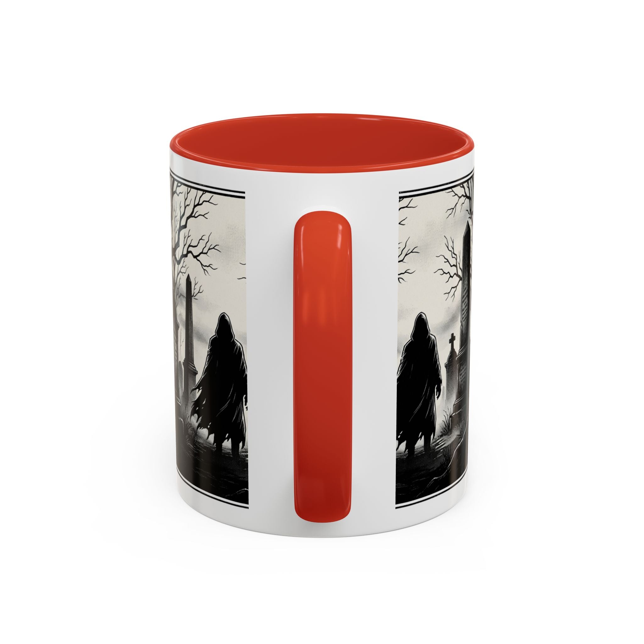 Gothic Graveyard Coffee Mug — Haunted Cemetery Scene Accent Mug (11/15oz)