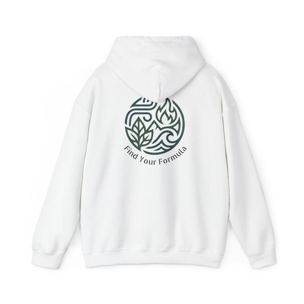 Elemental Logo Hoodie — 'Find Your Formula' Minimal Back Print