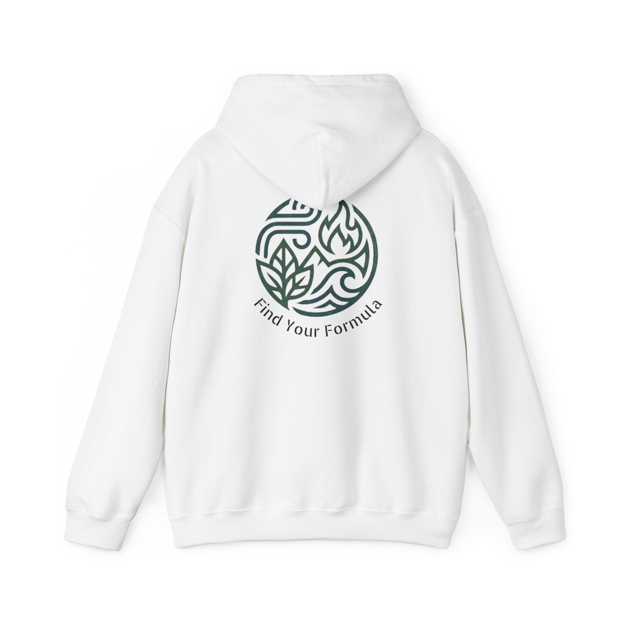 Elemental Logo Hoodie — 'Find Your Formula' Minimal Back Print