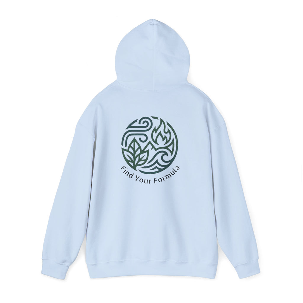 Elemental Logo Hoodie — 'Find Your Formula' Minimal Back Print