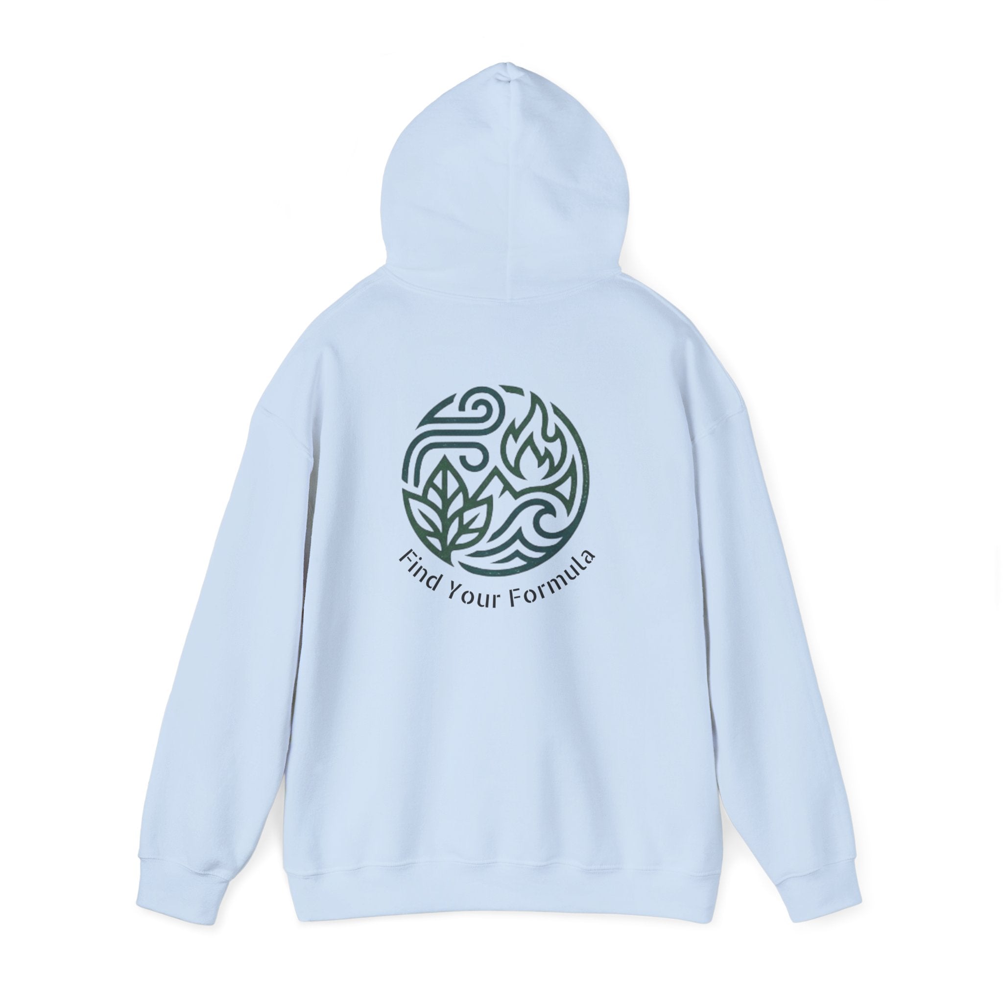 Elemental Logo Hoodie — 'Find Your Formula' Minimal Back Print