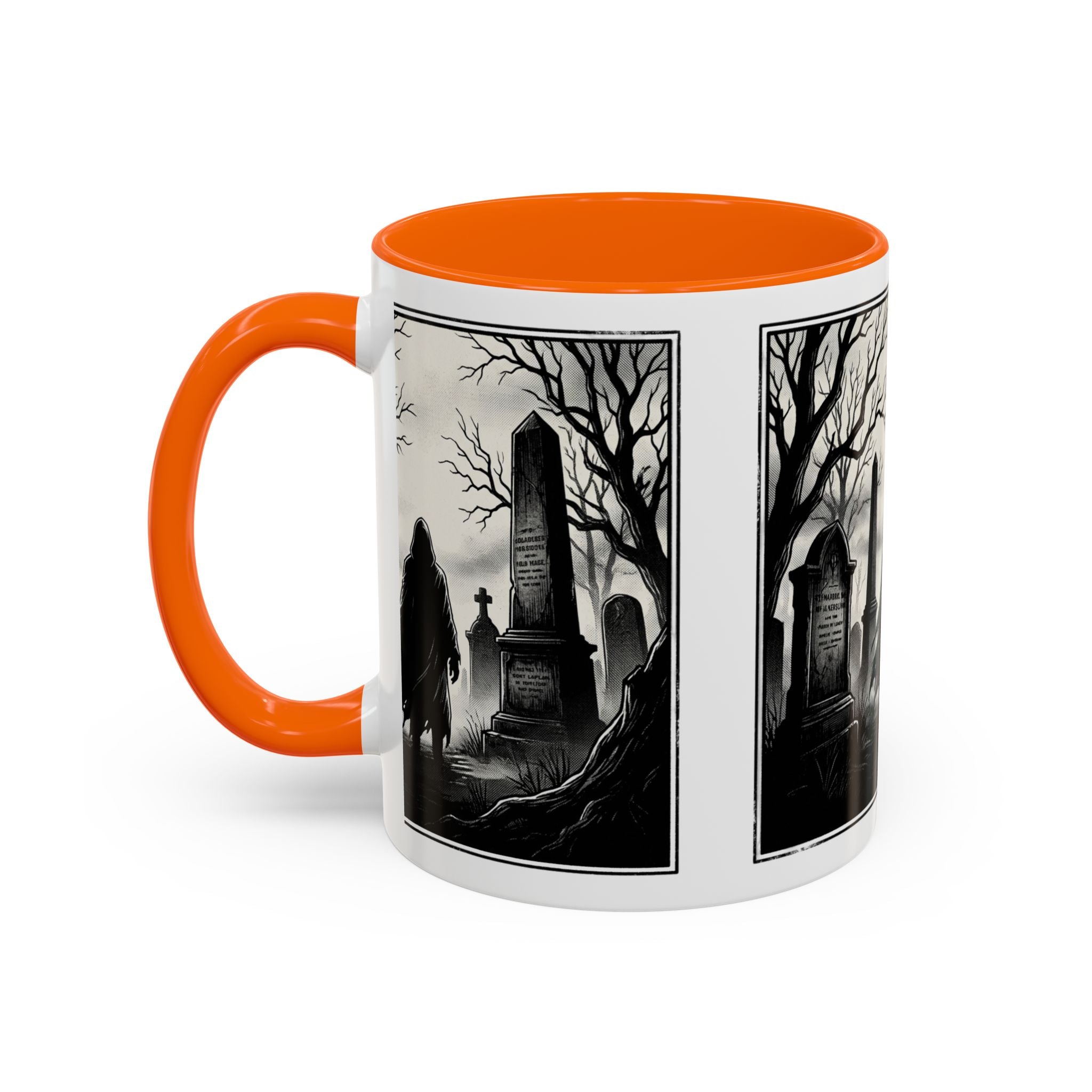Gothic Graveyard Coffee Mug — Haunted Cemetery Scene Accent Mug (11/15oz)