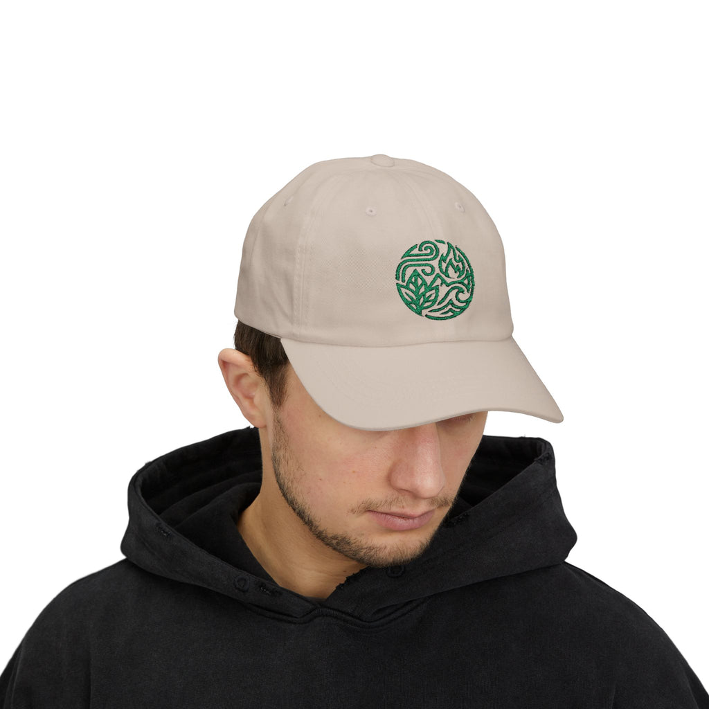 Dad Cap — Green Eco Earth Embroidered Logo