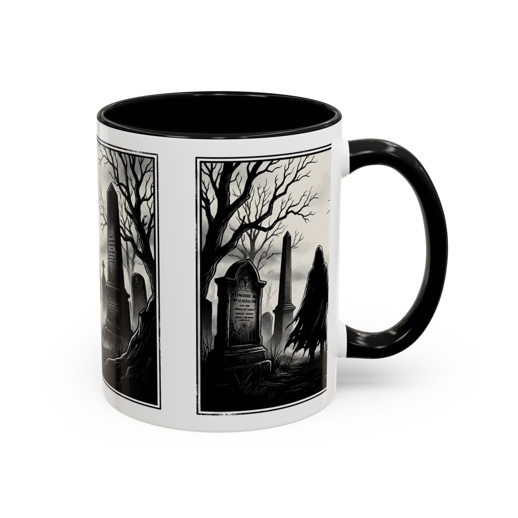 Gothic Graveyard Coffee Mug — Haunted Cemetery Scene Accent Mug (11/15oz)