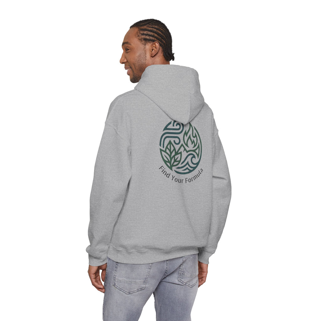 Elemental Logo Hoodie — 'Find Your Formula' Minimal Back Print