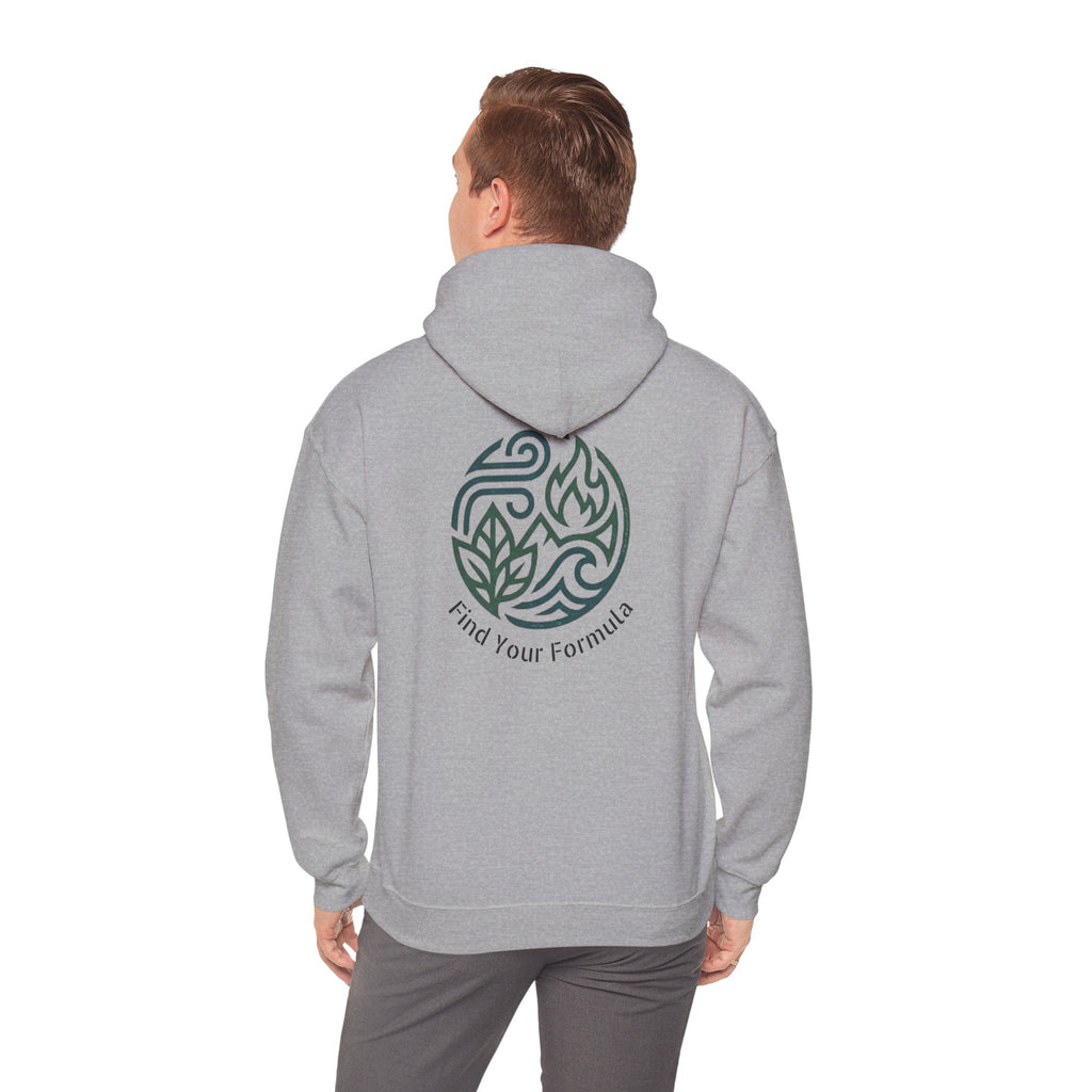 Elemental Logo Hoodie — 'Find Your Formula' Minimal Back Print