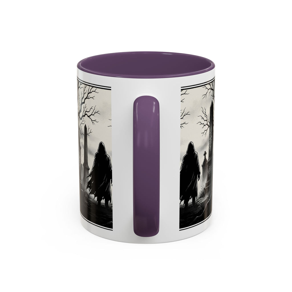 Gothic Graveyard Coffee Mug — Haunted Cemetery Scene Accent Mug (11/15oz)