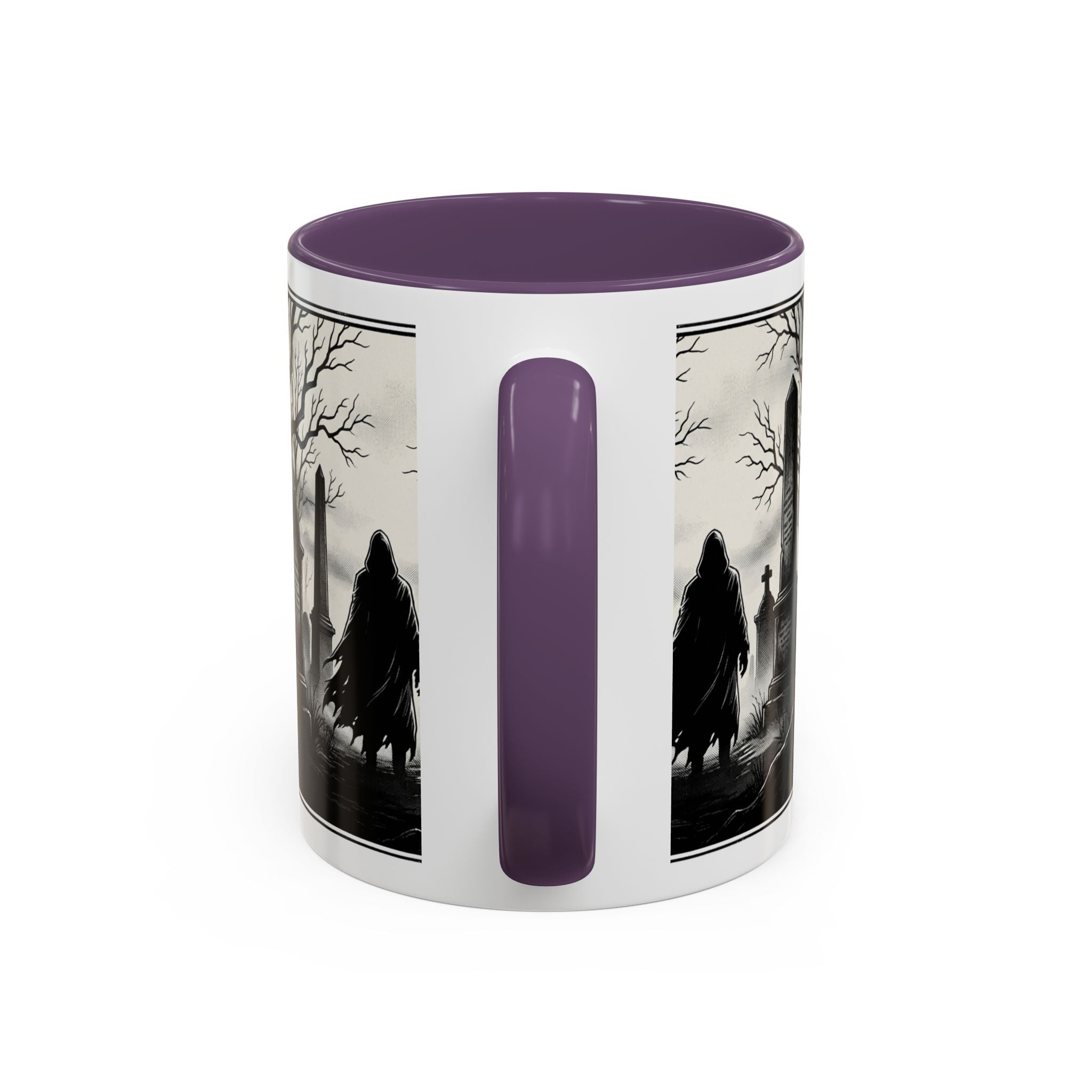 Gothic Graveyard Coffee Mug — Haunted Cemetery Scene Accent Mug (11/15oz)