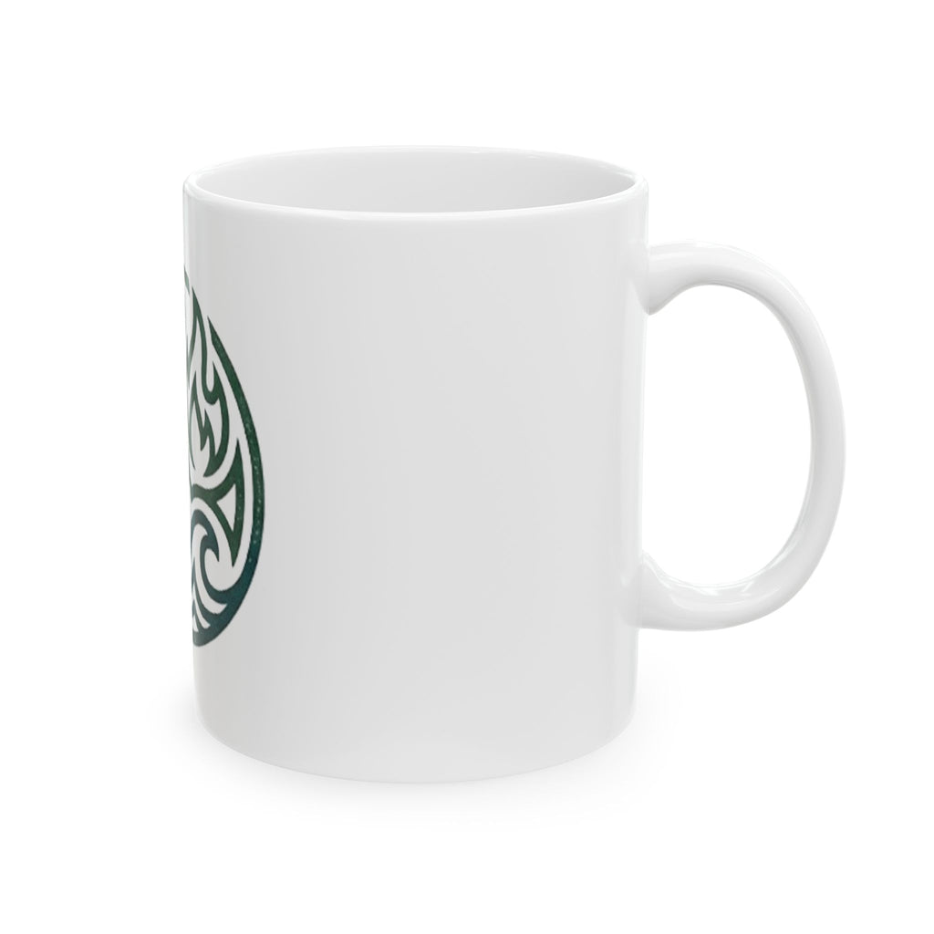 Elemental Symbols Ceramic Mug — Earth, Air, Fire, Water Circle Design (11oz & 15oz)
