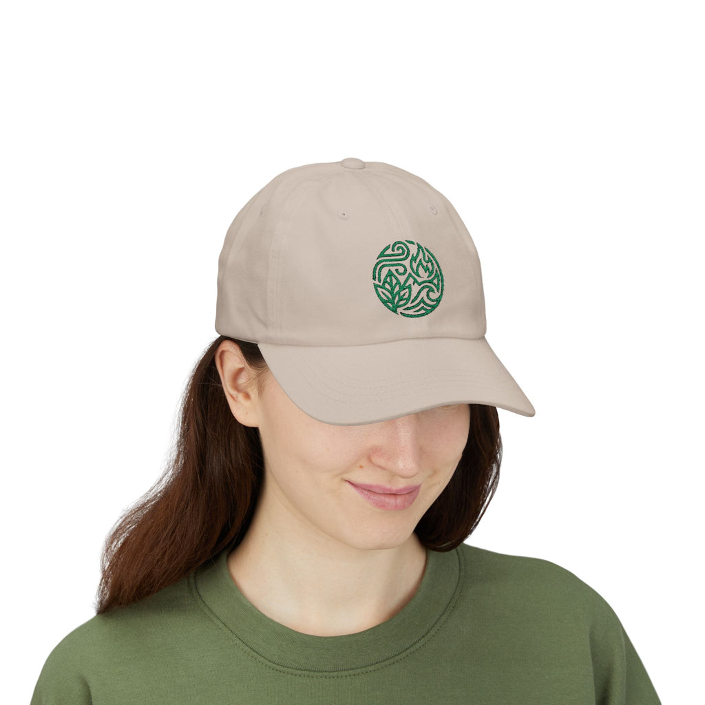 Dad Cap — Green Eco Earth Embroidered Logo
