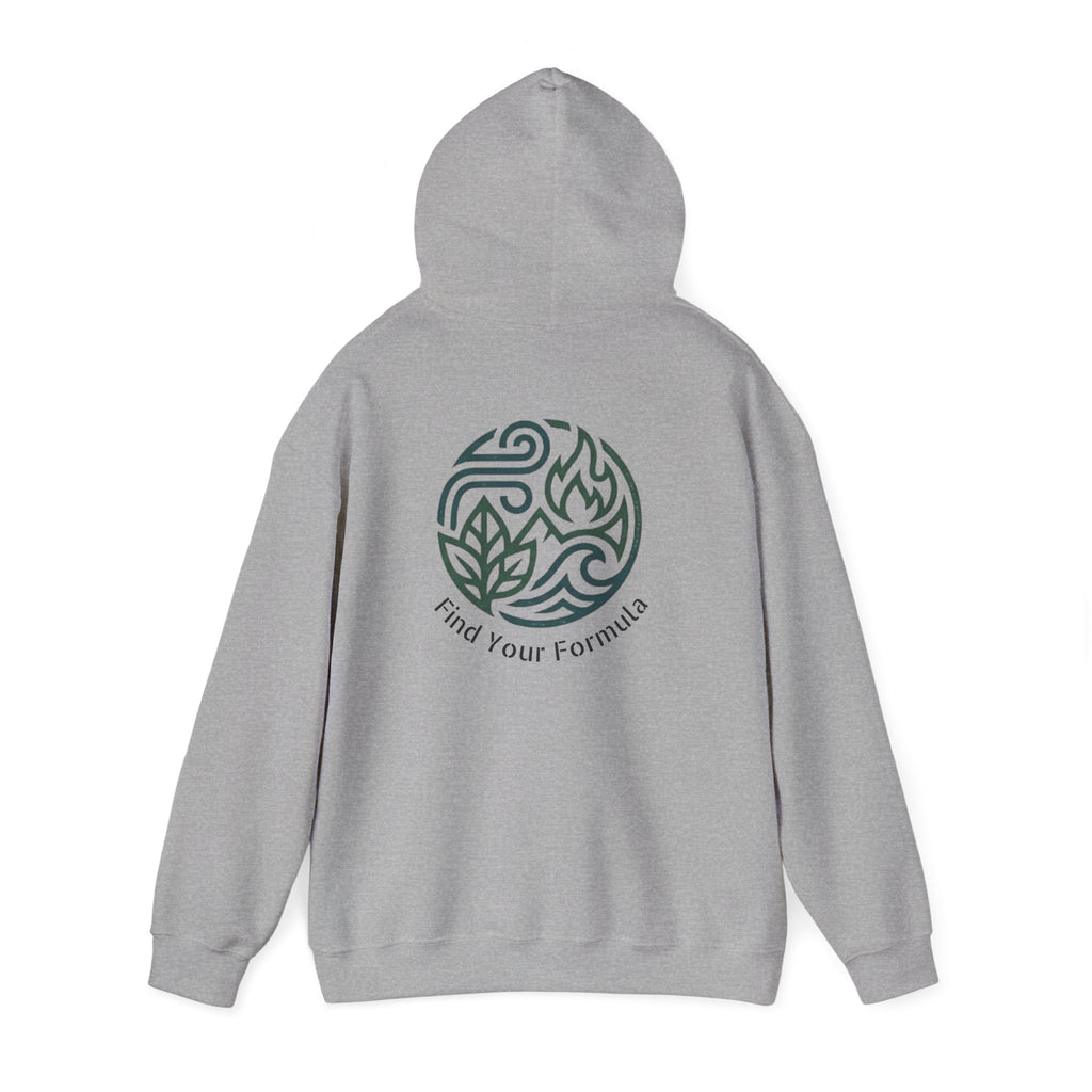 Elemental Logo Hoodie — 'Find Your Formula' Minimal Back Print