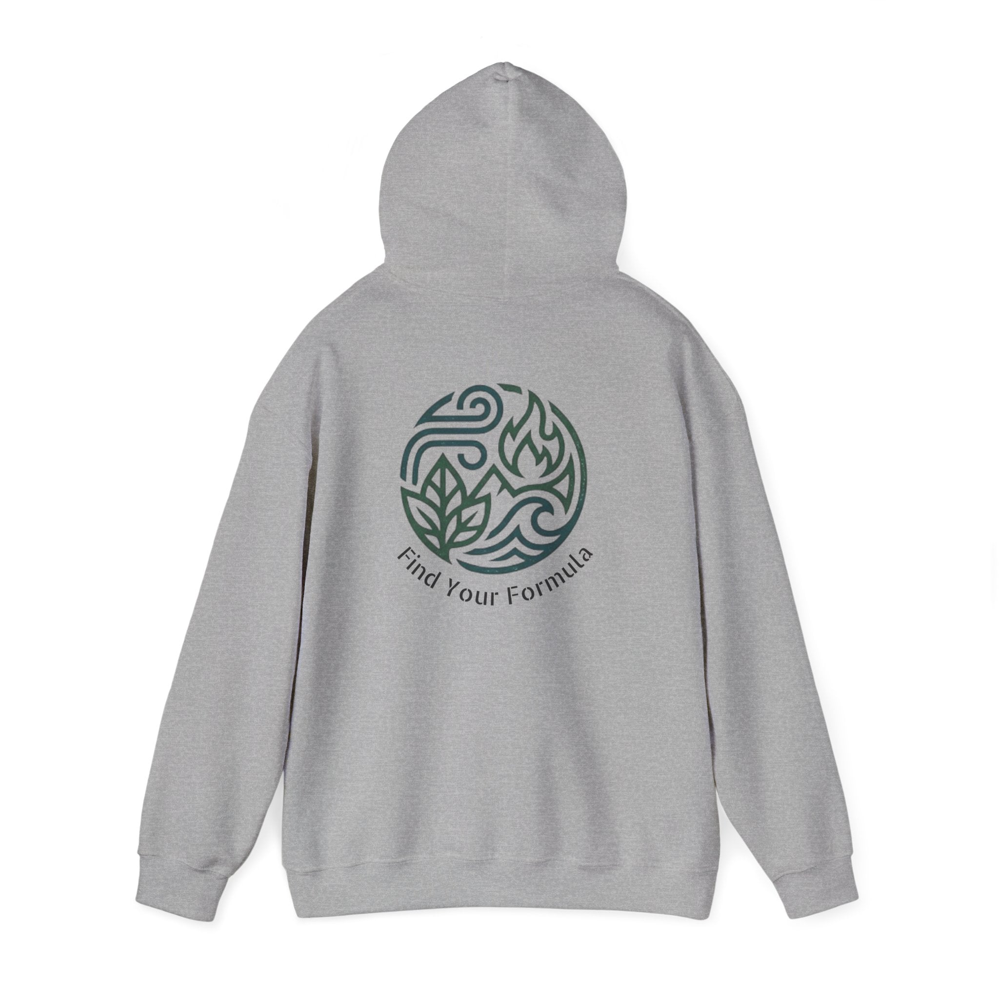 Elemental Logo Hoodie — 'Find Your Formula' Minimal Back Print