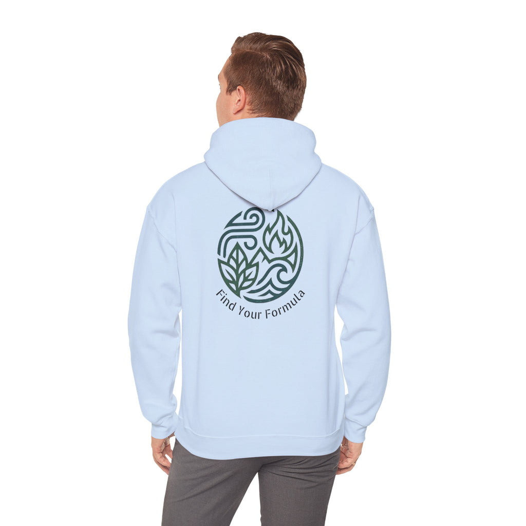 Elemental Logo Hoodie — 'Find Your Formula' Minimal Back Print
