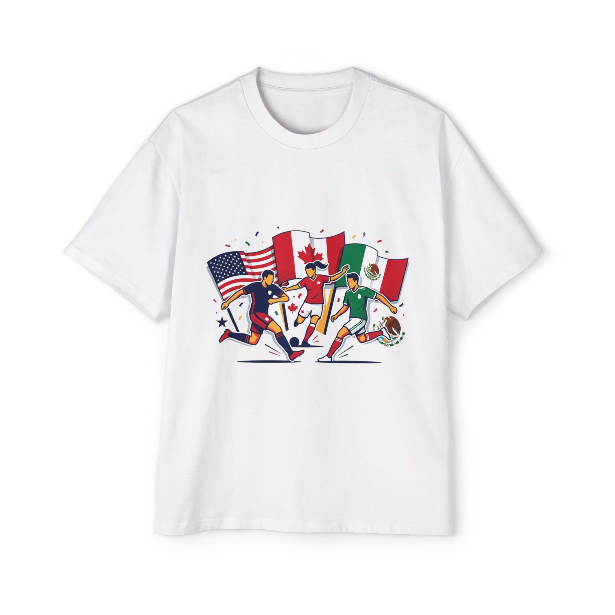 International Soccer Flags T-Shirt — USA Canada Mexico Football Fans