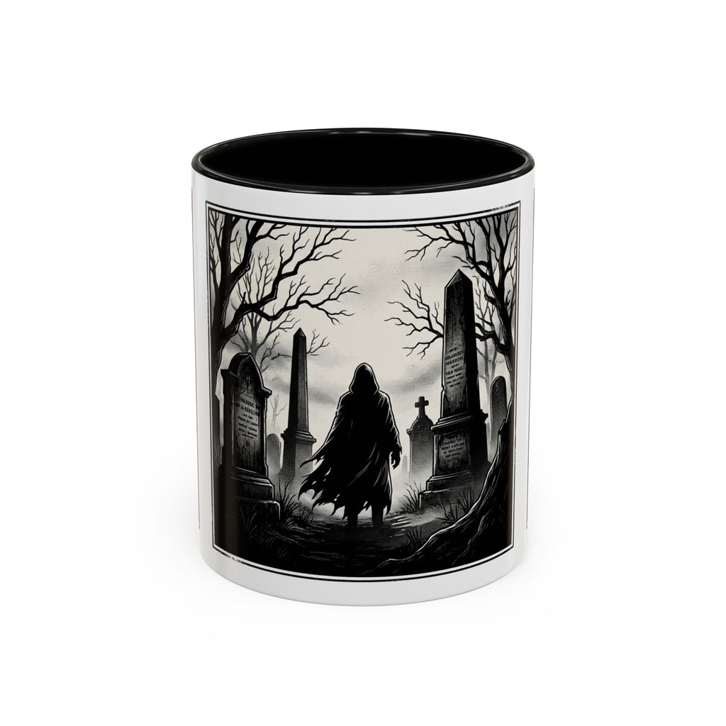 Gothic Graveyard Coffee Mug — Haunted Cemetery Scene Accent Mug (11/15oz)