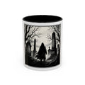 Gothic Graveyard Coffee Mug — Haunted Cemetery Scene Accent Mug (11/15oz)