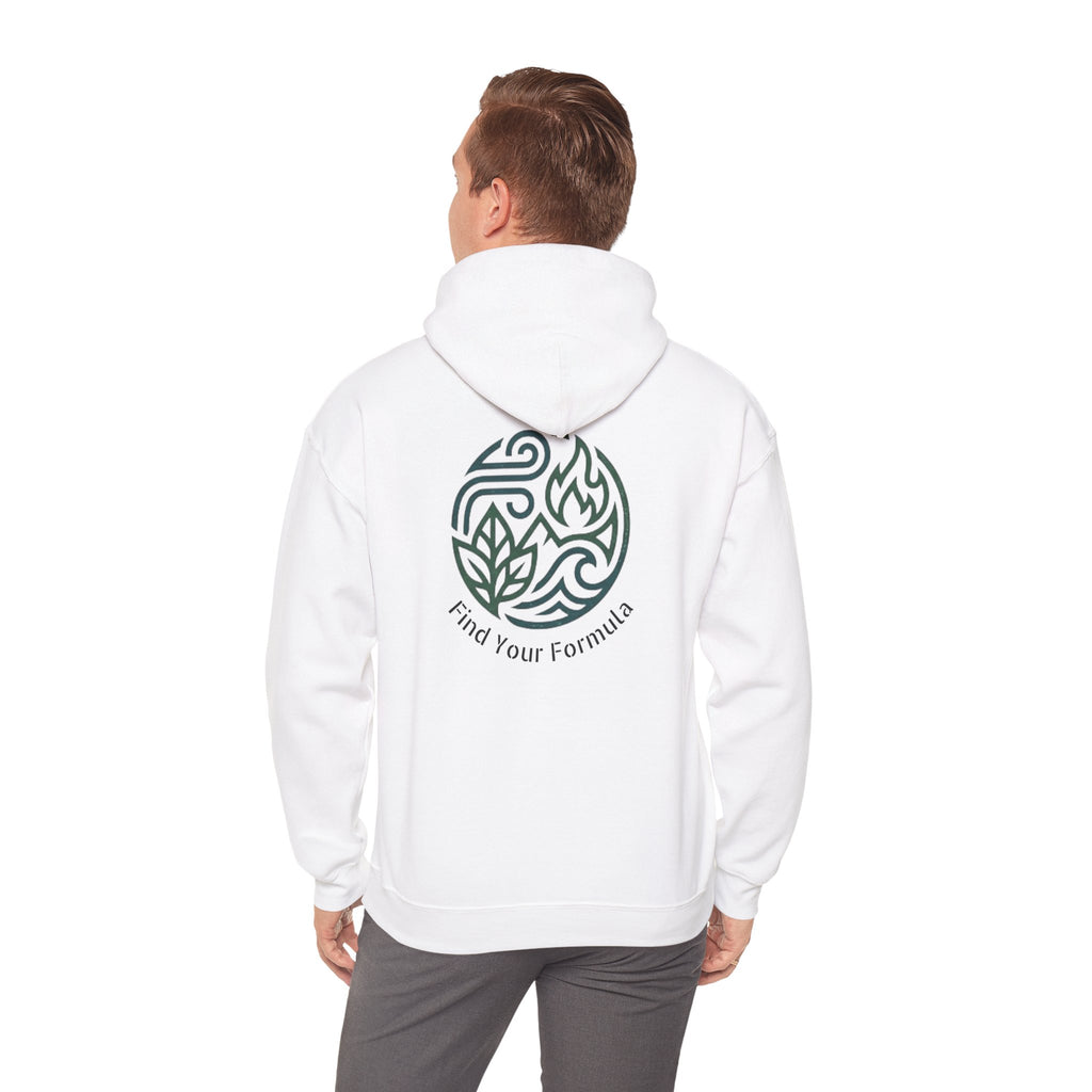 Elemental Logo Hoodie — 'Find Your Formula' Minimal Back Print