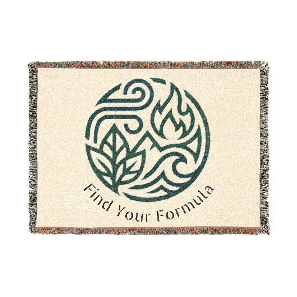 Woven Blanket — 'Find Your Formula' Botanical Element Throw