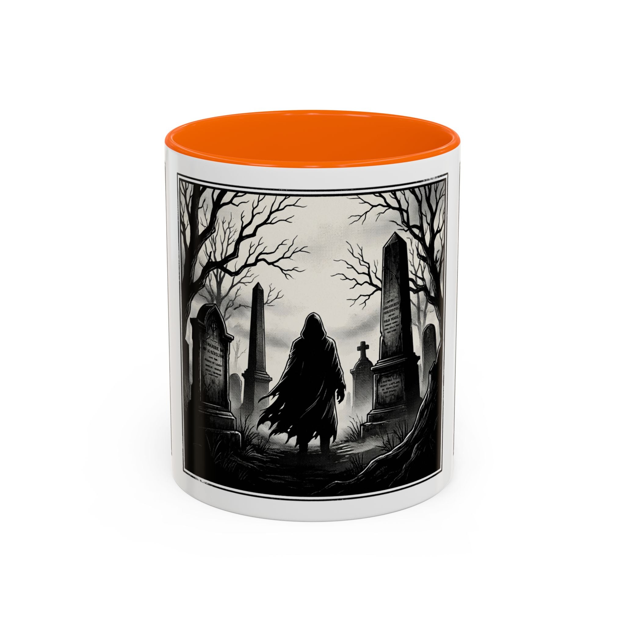 Gothic Graveyard Coffee Mug — Haunted Cemetery Scene Accent Mug (11/15oz)