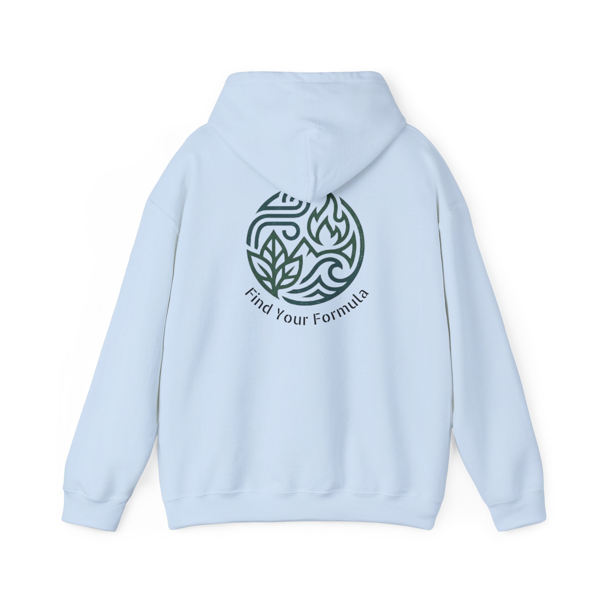 Elemental Logo Hoodie — 'Find Your Formula' Minimal Back Print