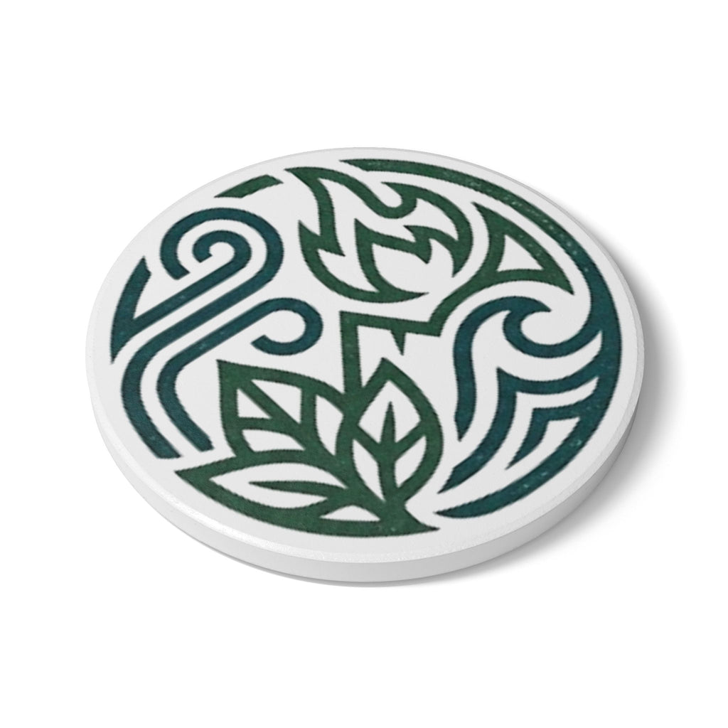 Elemental Ceramic Coaster — Nature-Inspired Wind, Fire, Water & Earth Design