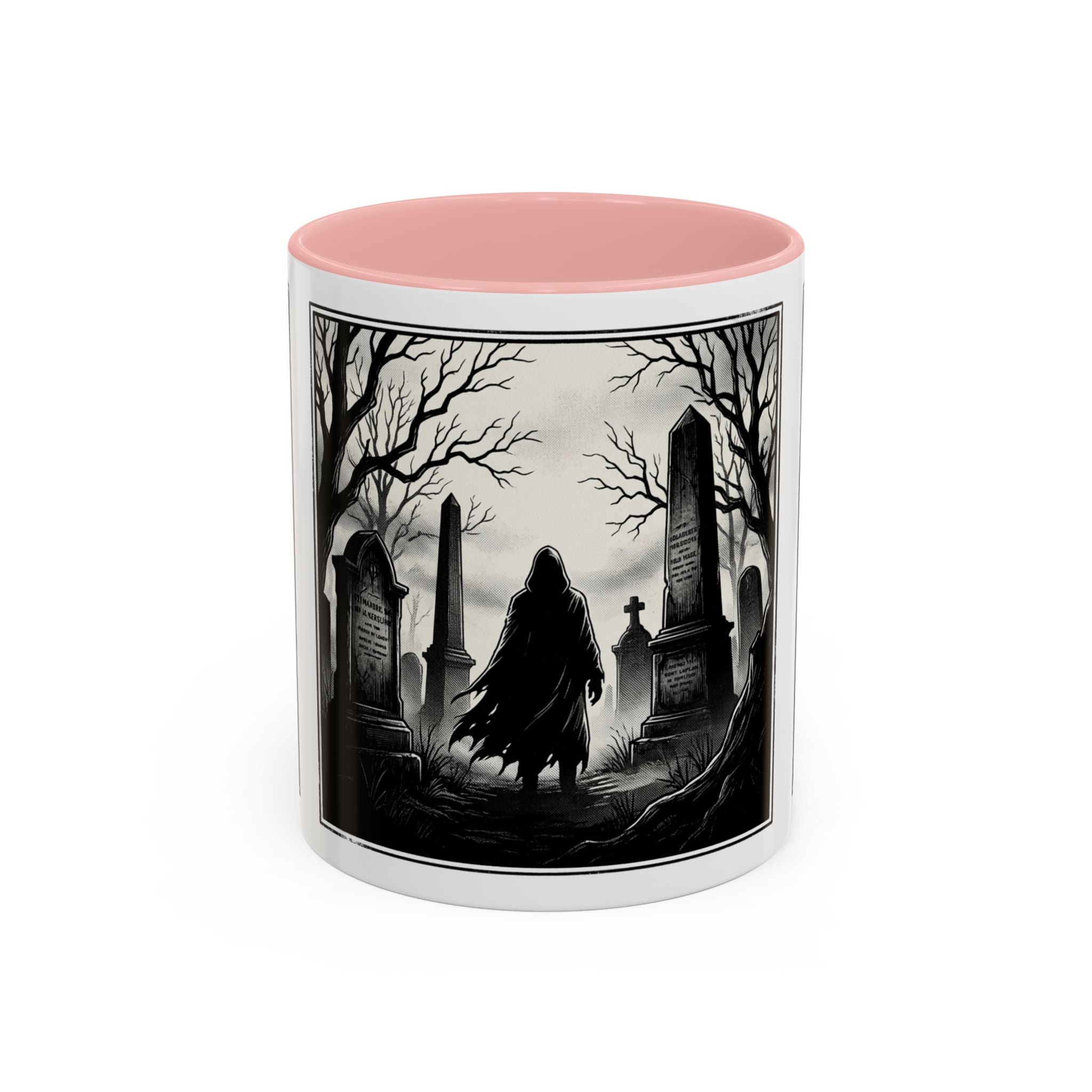 Gothic Graveyard Coffee Mug — Haunted Cemetery Scene Accent Mug (11/15oz)