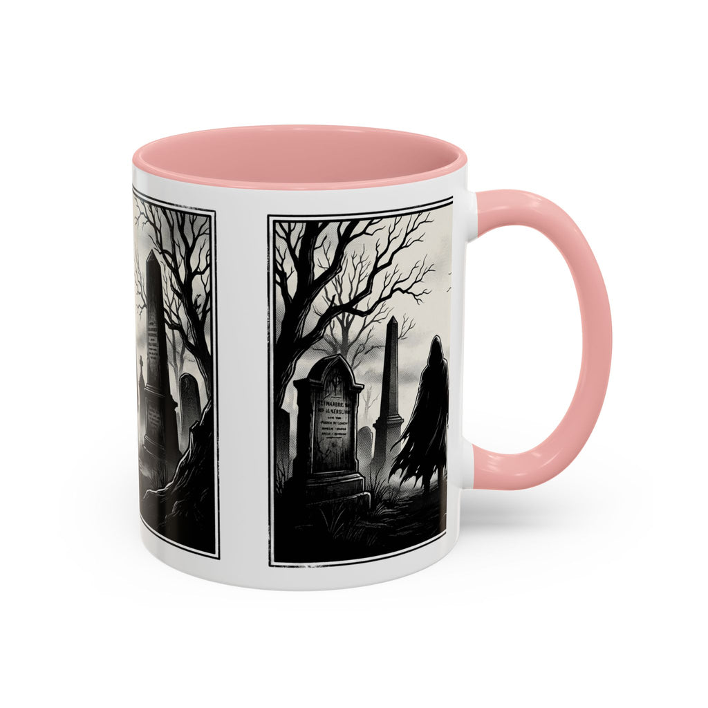 Gothic Graveyard Coffee Mug — Haunted Cemetery Scene Accent Mug (11/15oz)
