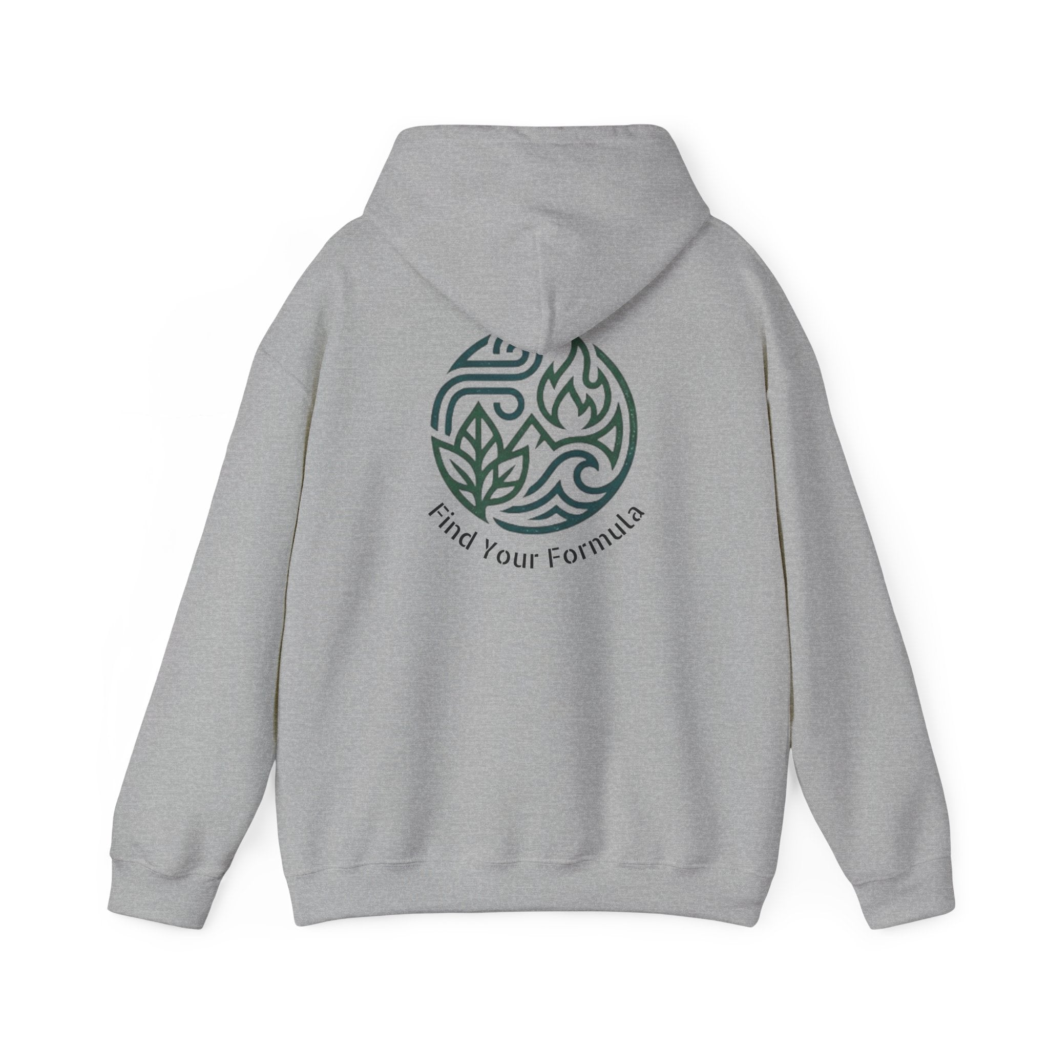 Elemental Logo Hoodie — 'Find Your Formula' Minimal Back Print