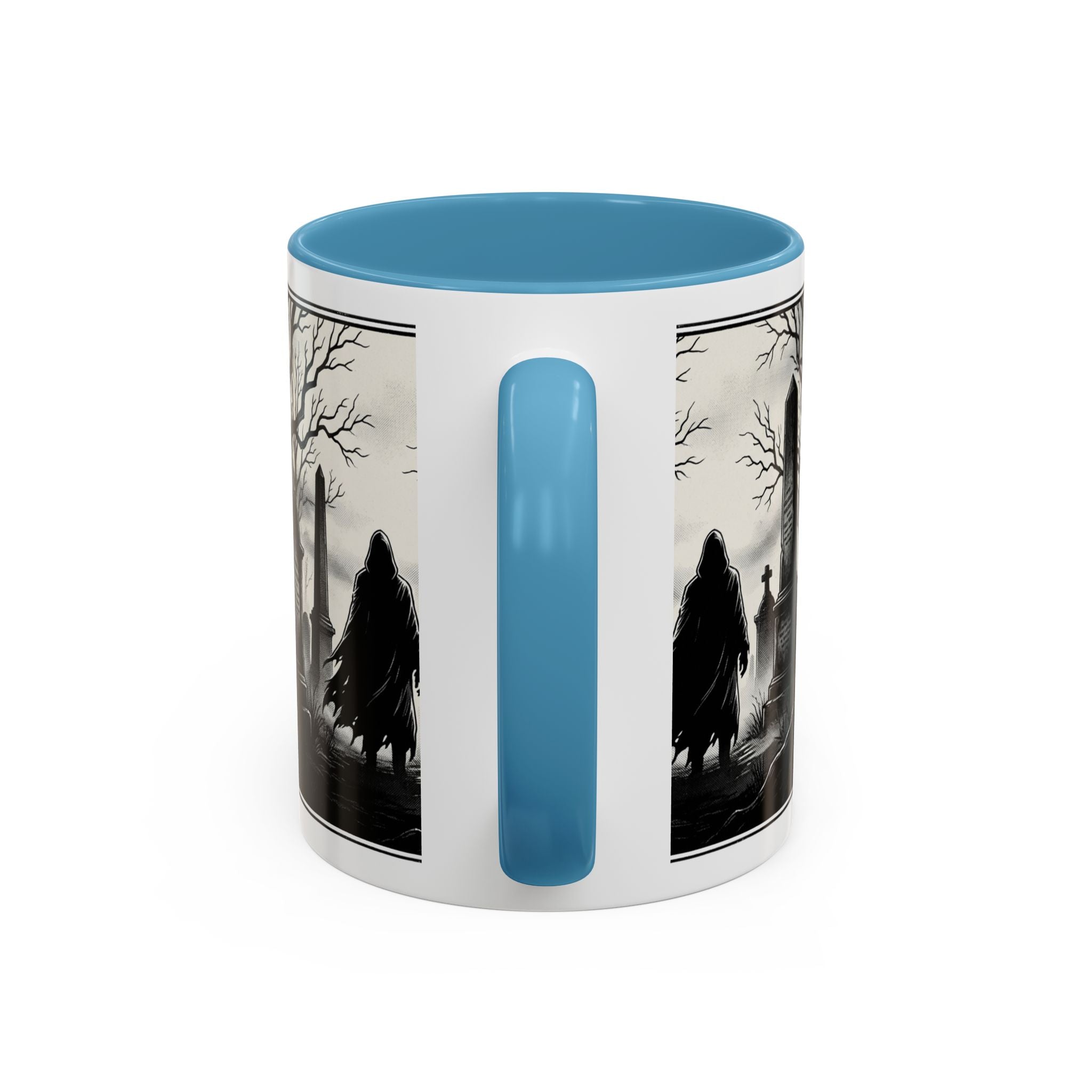 Gothic Graveyard Coffee Mug — Haunted Cemetery Scene Accent Mug (11/15oz)