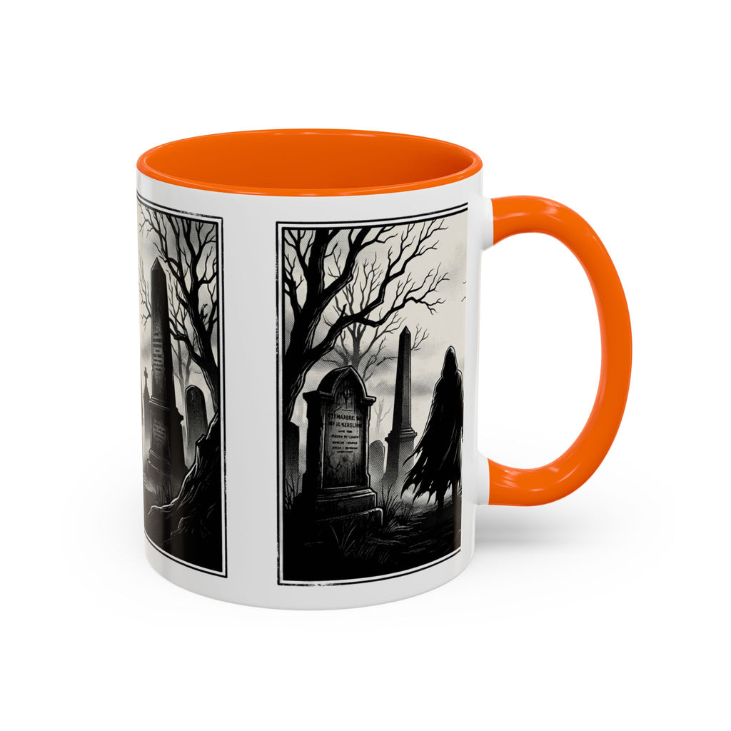Gothic Graveyard Coffee Mug — Haunted Cemetery Scene Accent Mug (11/15oz)