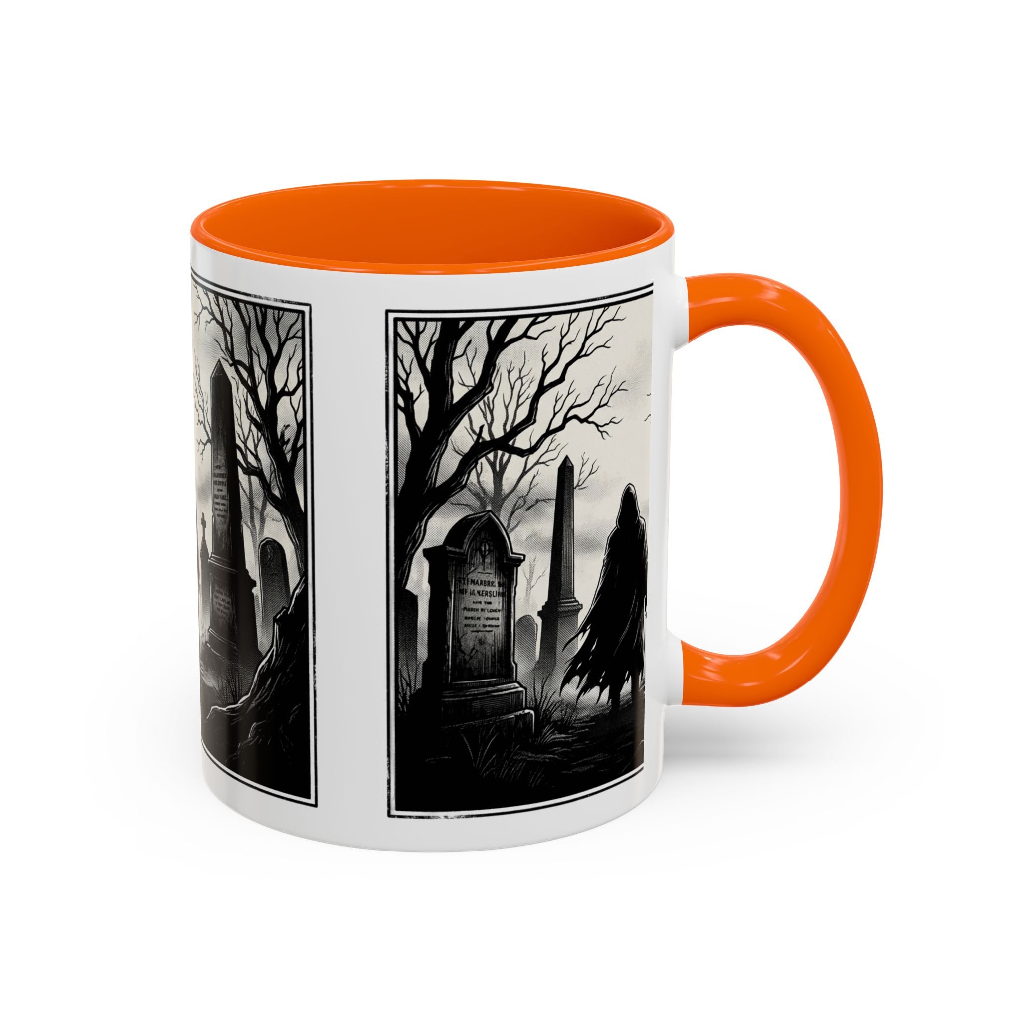 Gothic Graveyard Coffee Mug — Haunted Cemetery Scene Accent Mug (11/15oz)