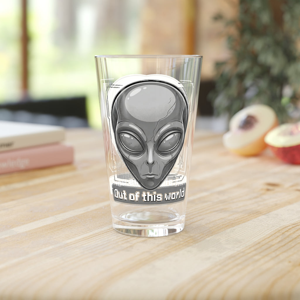 Alien Head Pint Glass (16 oz) — "Out of This World" Sci‑Fi Beer Glass