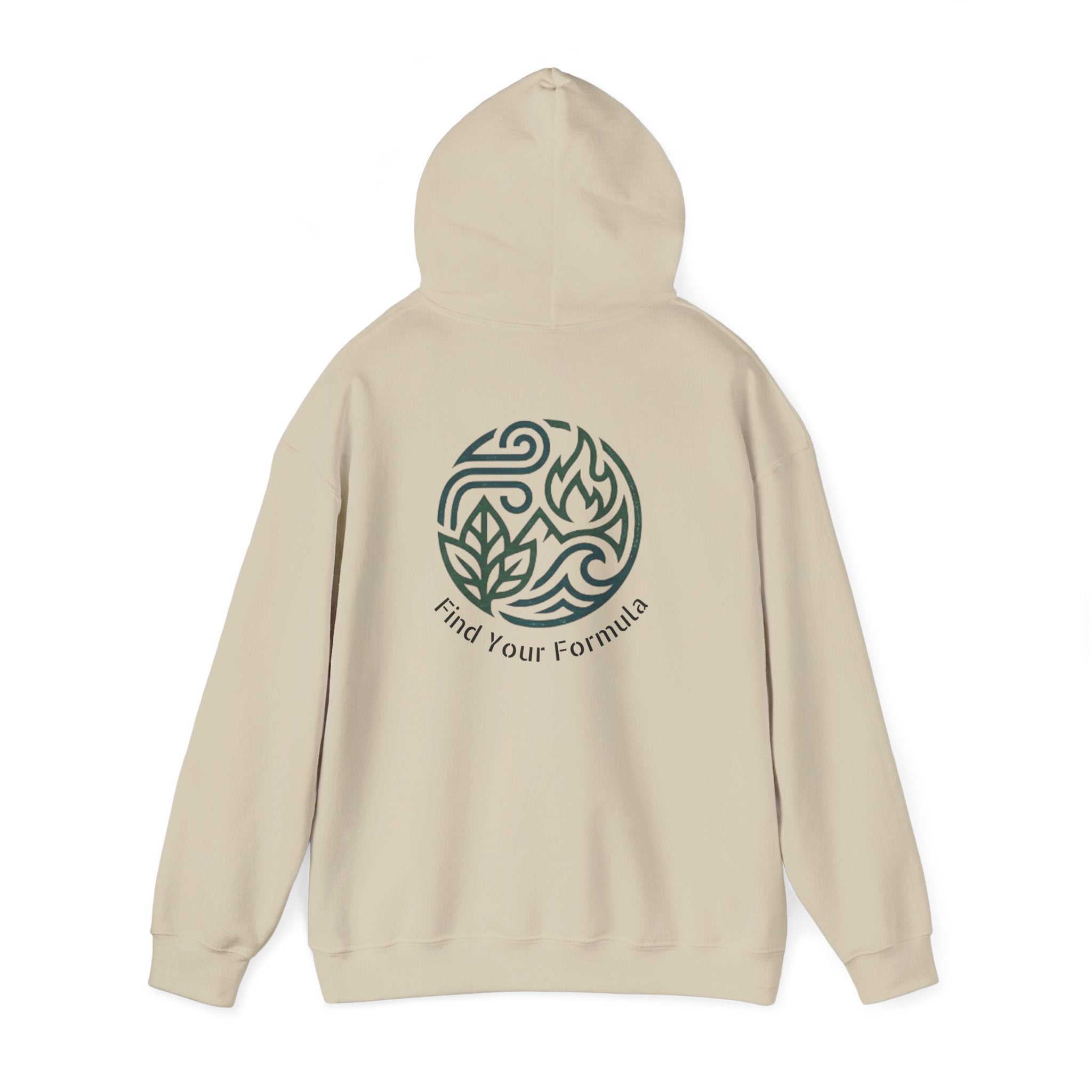 Elemental Logo Hoodie — 'Find Your Formula' Minimal Back Print
