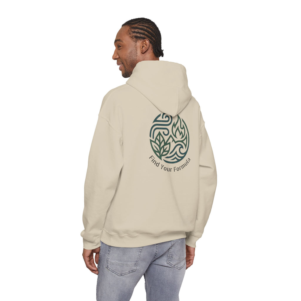 Elemental Logo Hoodie — 'Find Your Formula' Minimal Back Print