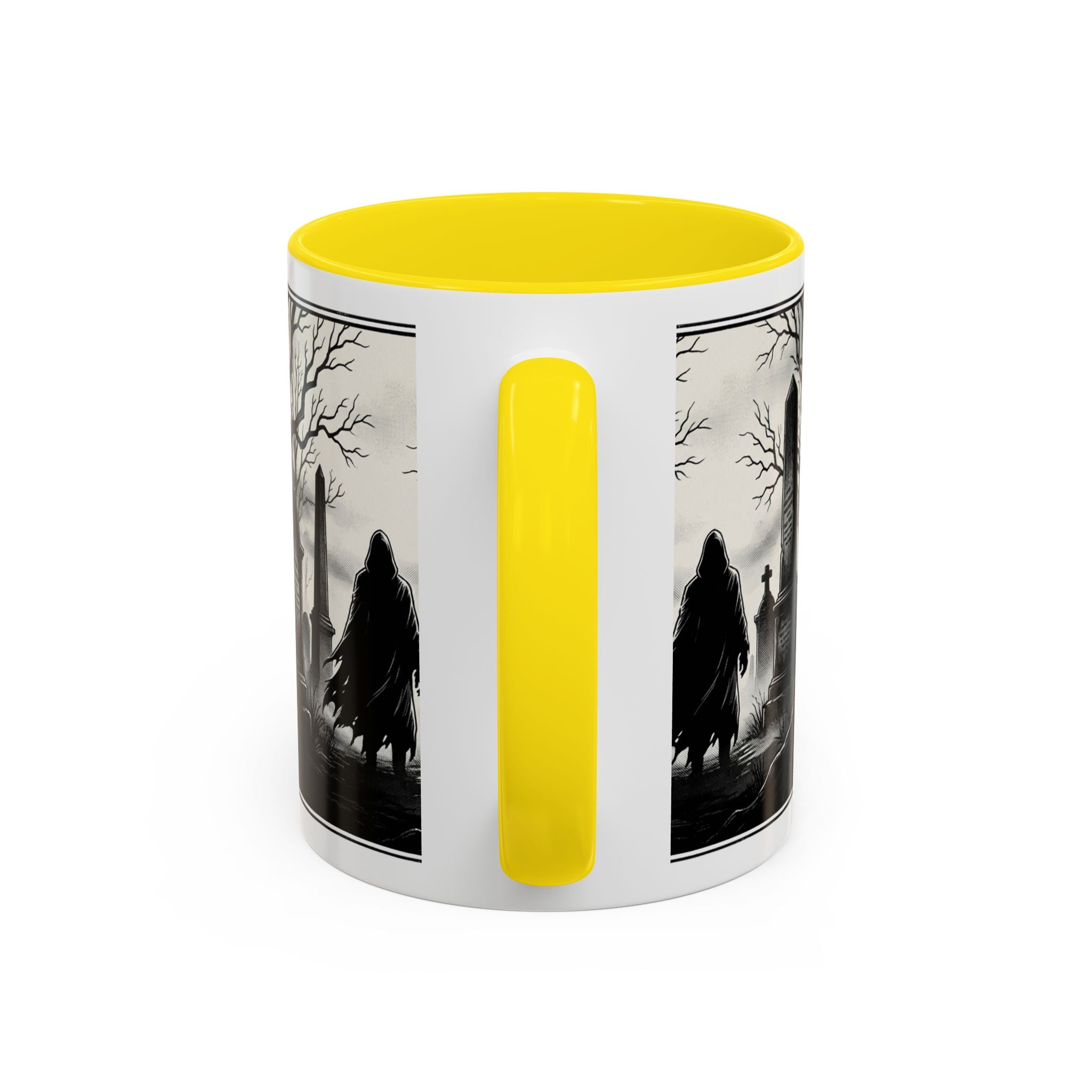Gothic Graveyard Coffee Mug — Haunted Cemetery Scene Accent Mug (11/15oz)