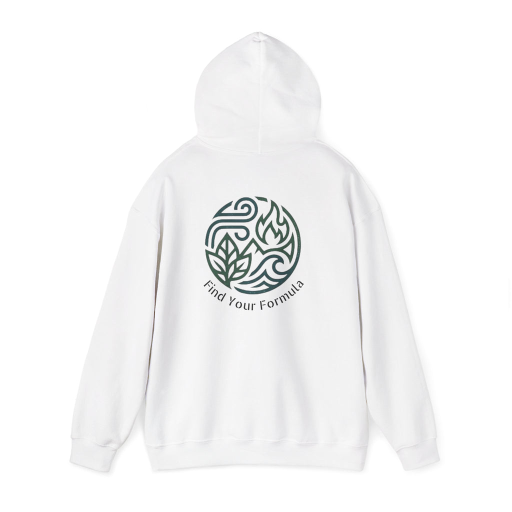 Elemental Logo Hoodie — 'Find Your Formula' Minimal Back Print