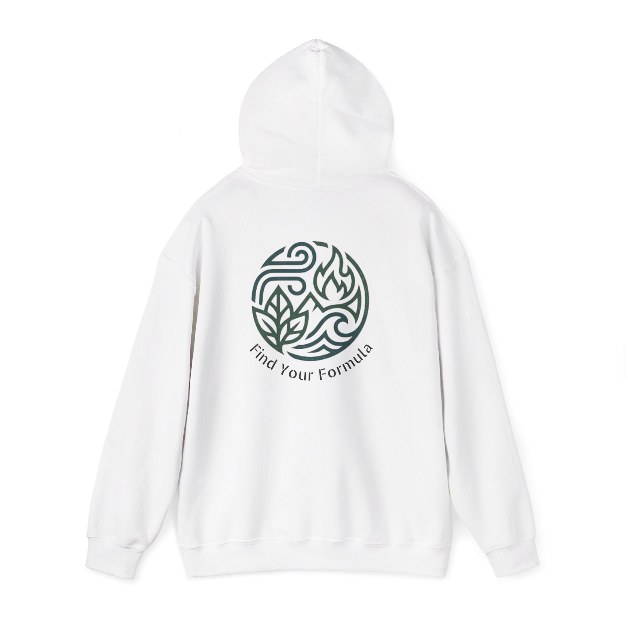 Elemental Logo Hoodie — 'Find Your Formula' Minimal Back Print