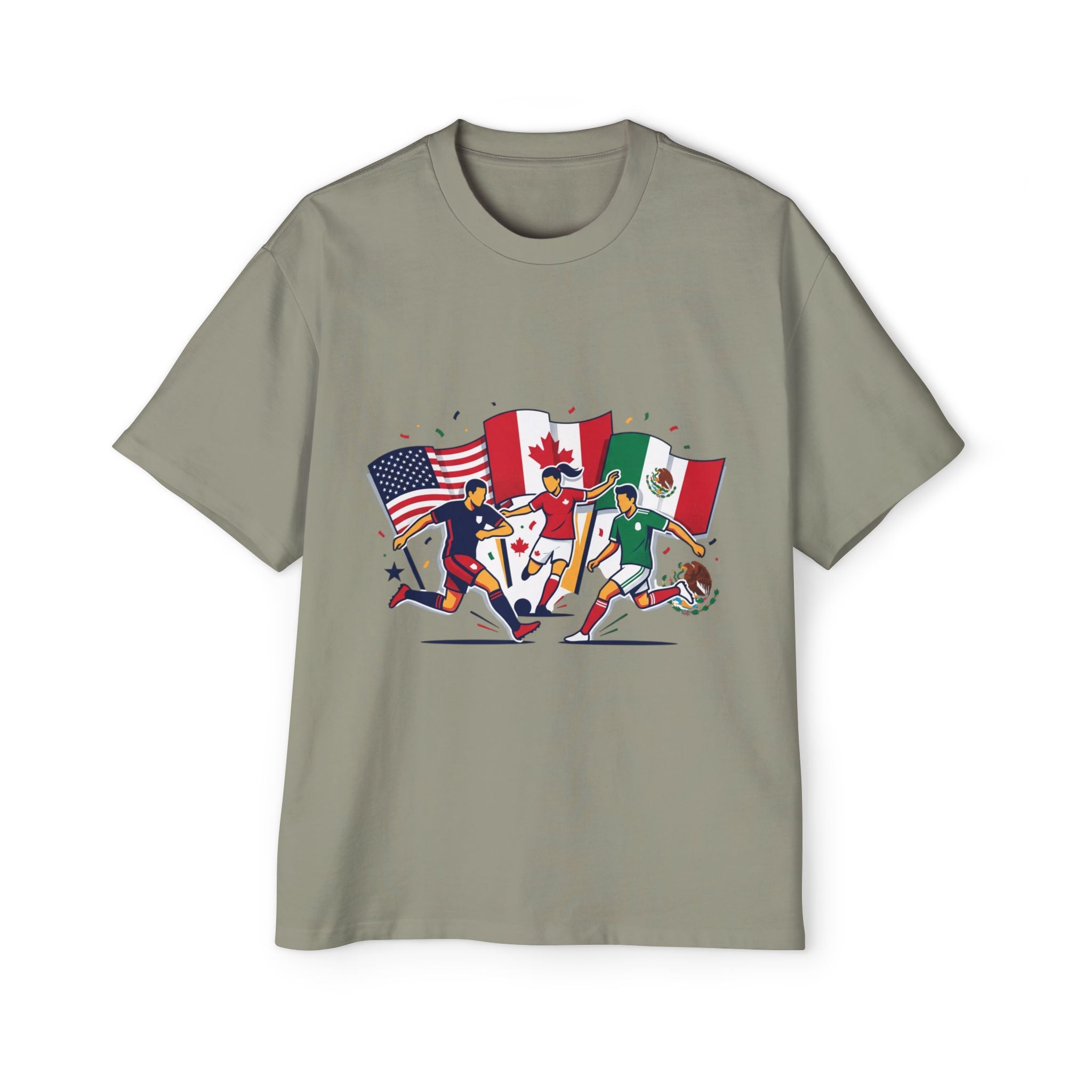 International Soccer Flags T-Shirt — USA Canada Mexico Football Fans