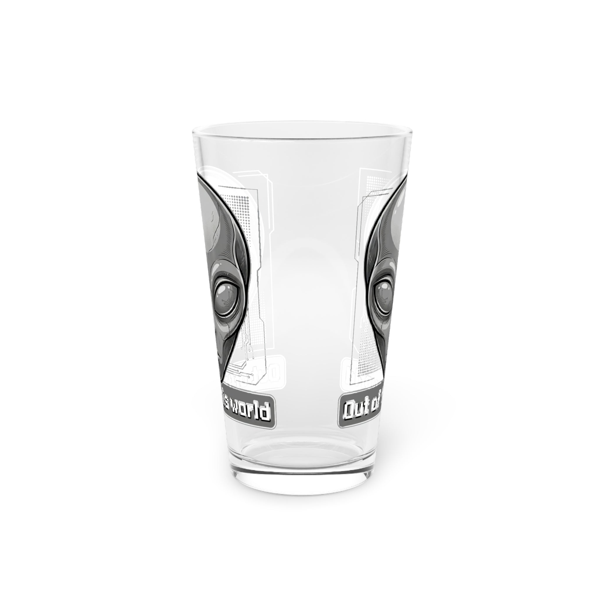 Alien Head Pint Glass (16 oz) — "Out of This World" Sci‑Fi Beer Glass