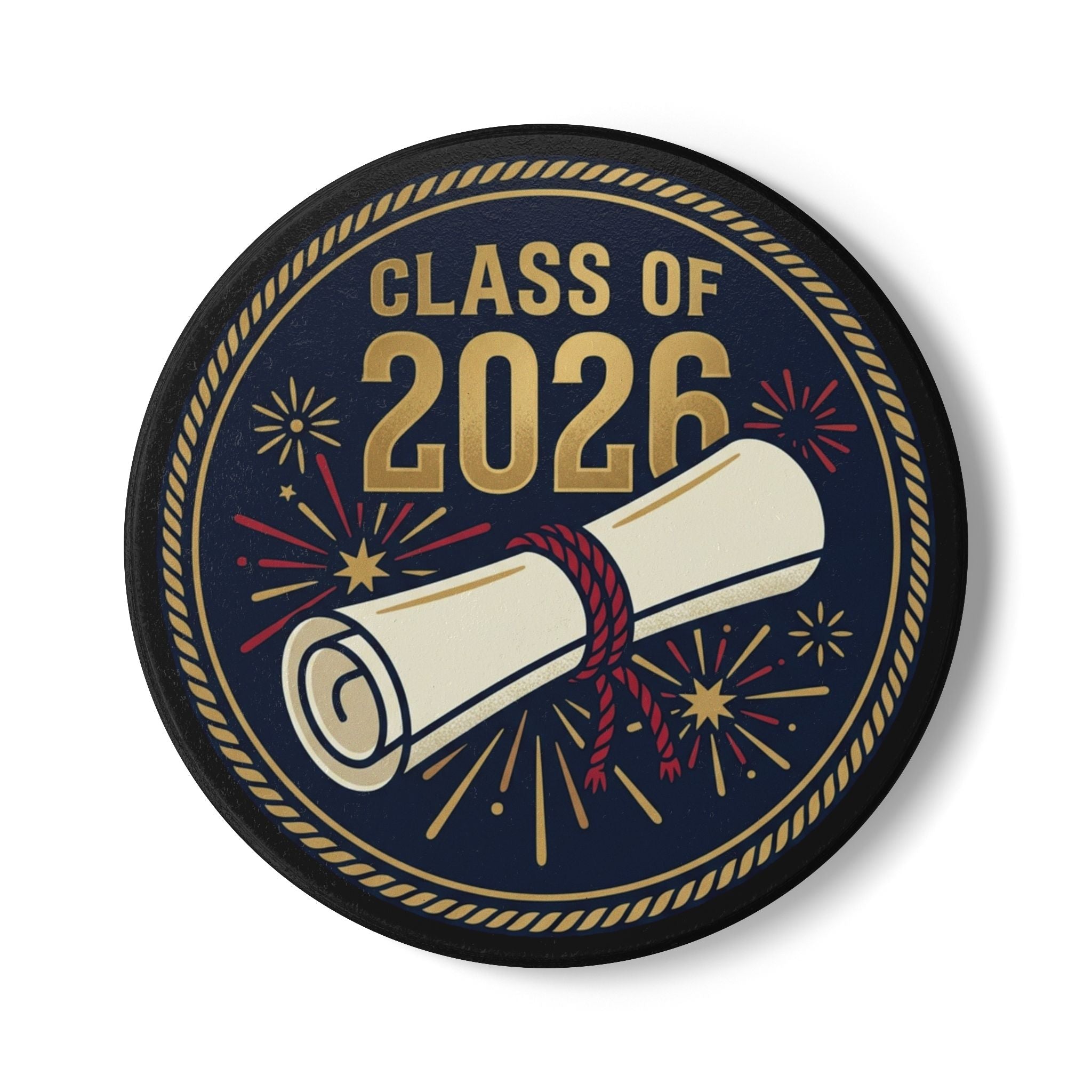 Class of 2026 Ceramic Coaster — Graduation Diploma Keepsake Coaster
