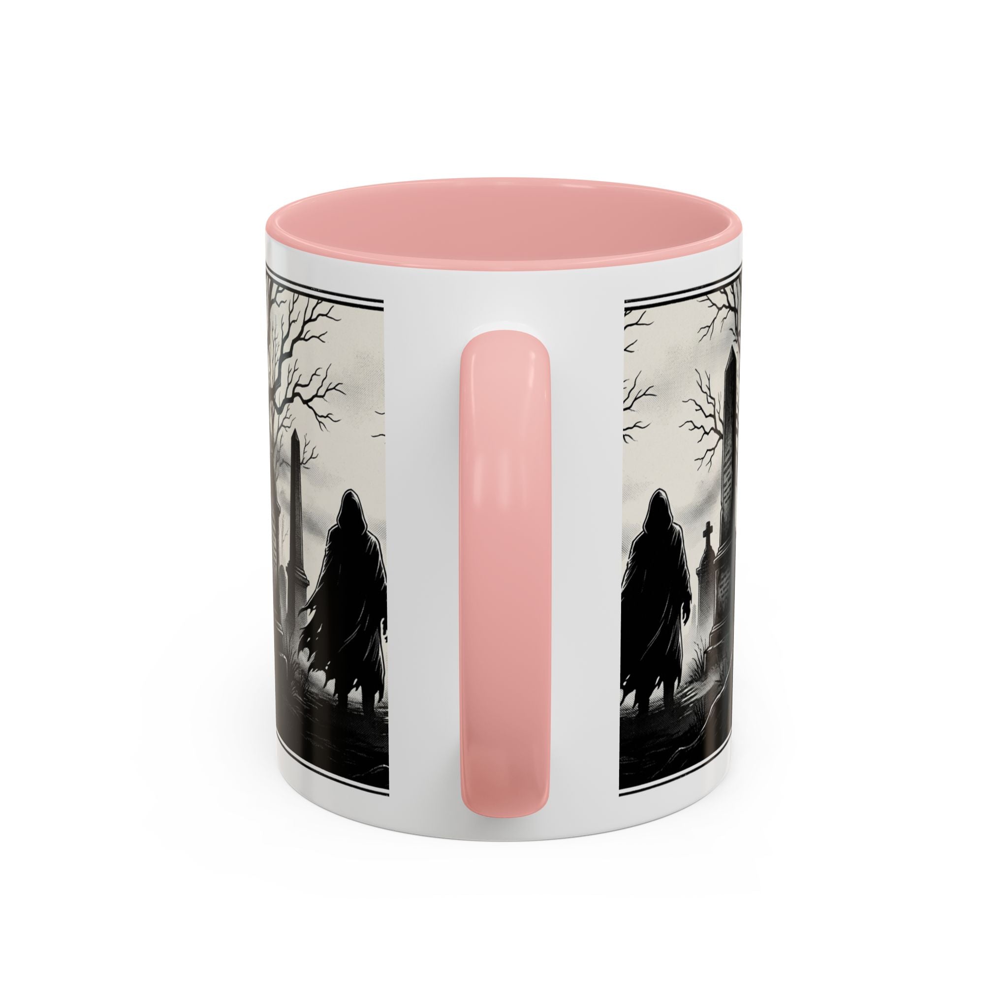 Gothic Graveyard Coffee Mug — Haunted Cemetery Scene Accent Mug (11/15oz)