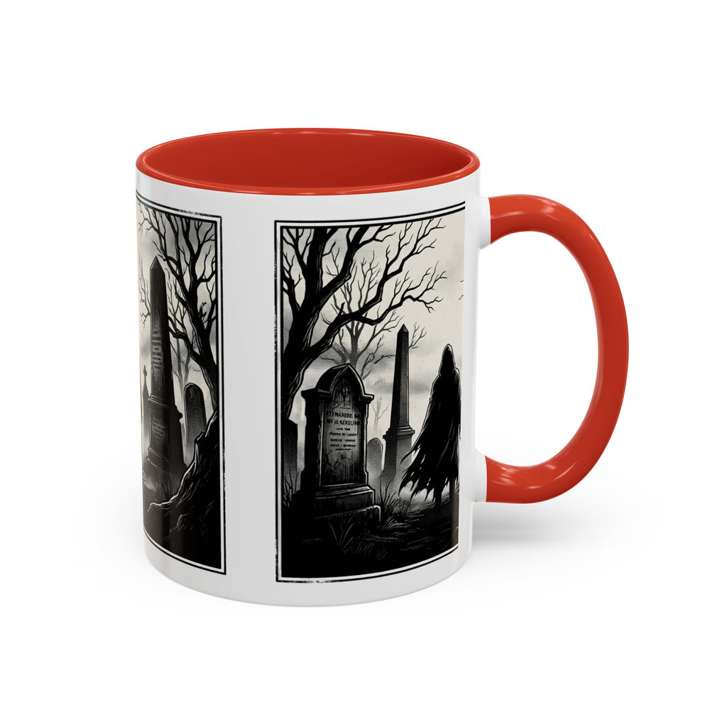 Gothic Graveyard Coffee Mug — Haunted Cemetery Scene Accent Mug (11/15oz)