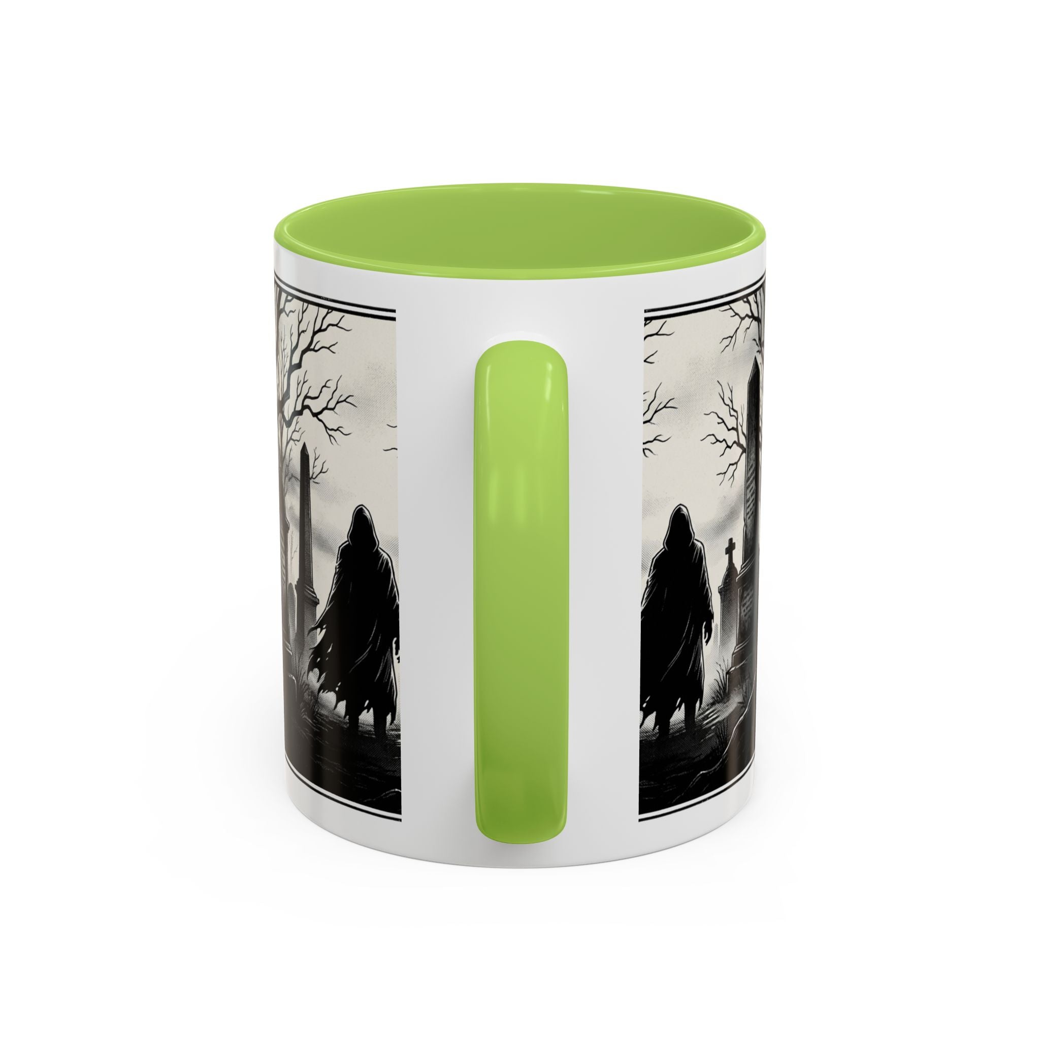 Gothic Graveyard Coffee Mug — Haunted Cemetery Scene Accent Mug (11/15oz)