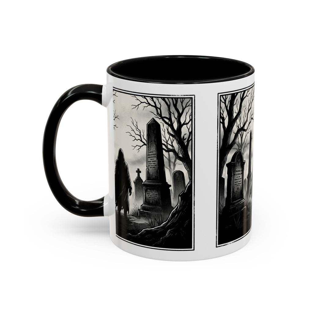 Gothic Graveyard Coffee Mug — Haunted Cemetery Scene Accent Mug (11/15oz)