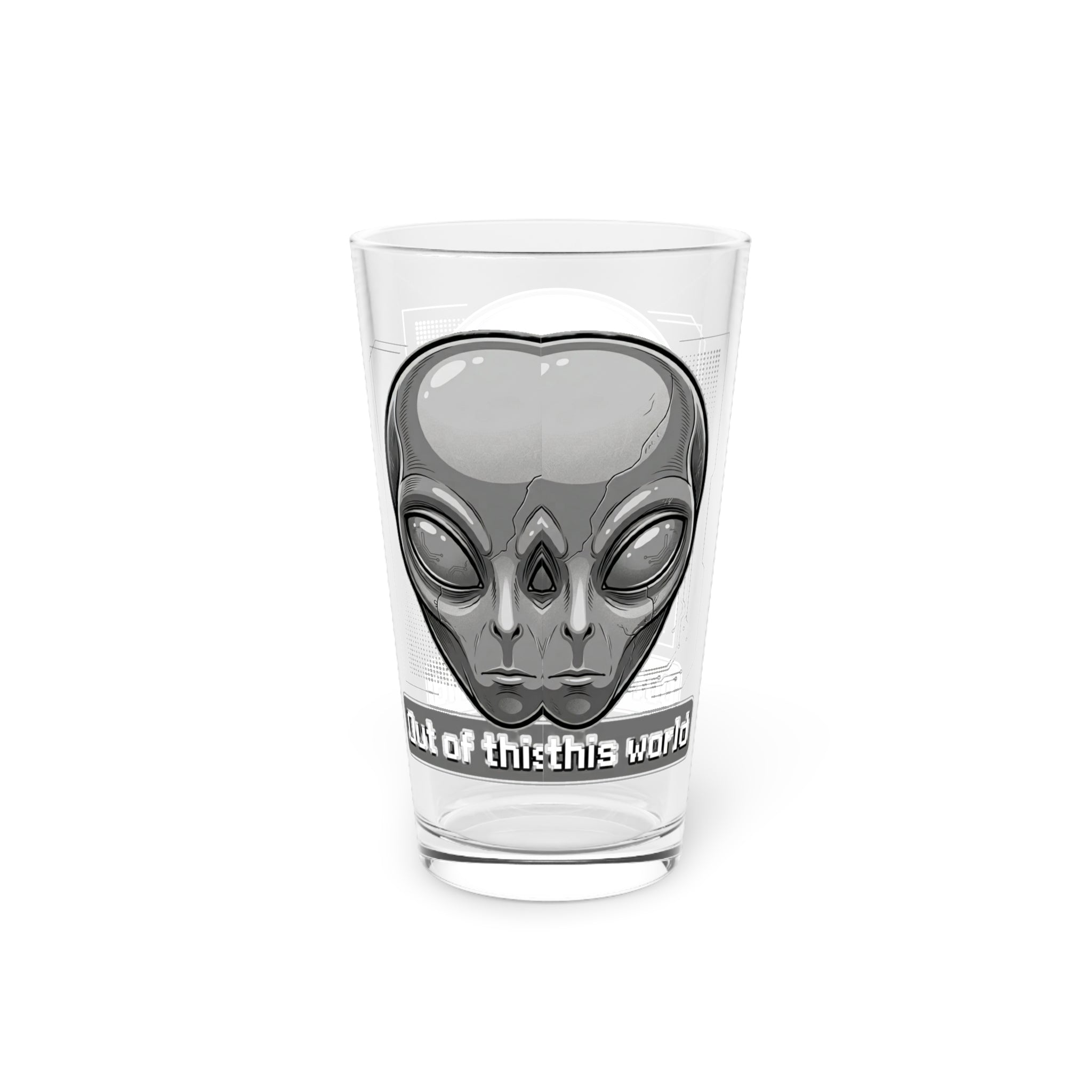 Alien Head Pint Glass (16 oz) — "Out of This World" Sci‑Fi Beer Glass